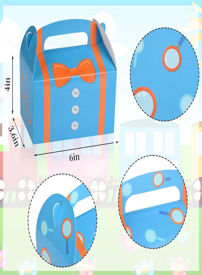 Bolsome 16 Pack Orange Blue Party Favor Boxes Blue Orange Cartoon Paper Treat Boxes for Birthday Party Baby Shower Party Supplies - Image 3